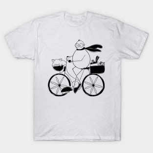 Biking with sleepy cat T-Shirt